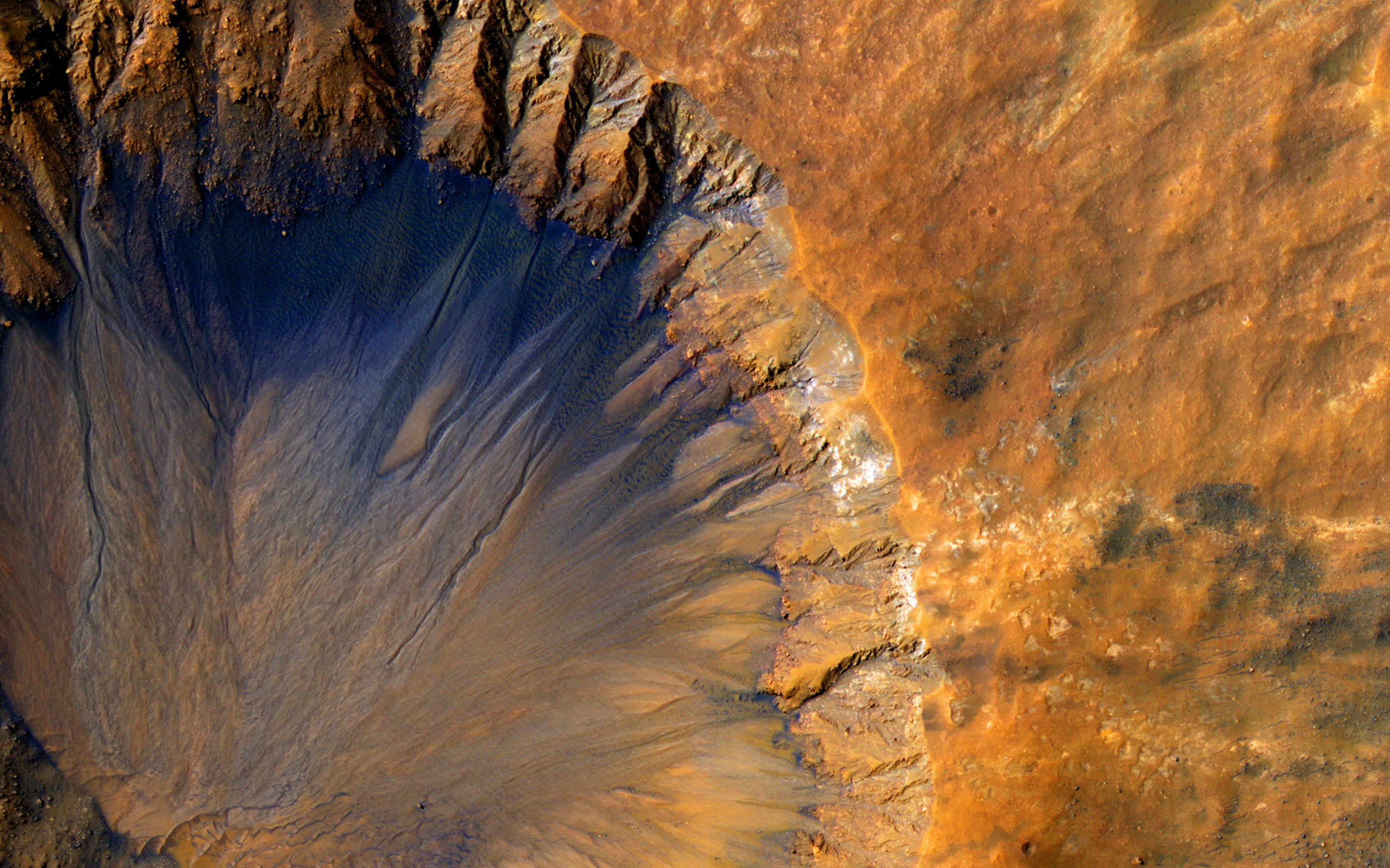 Mars Crater Alluvial Fan Deposit