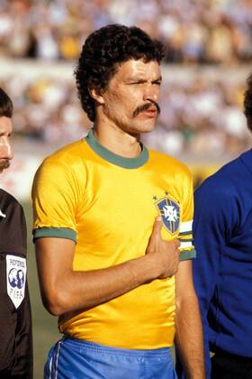 Brazil Captain Sócrates at Football Match