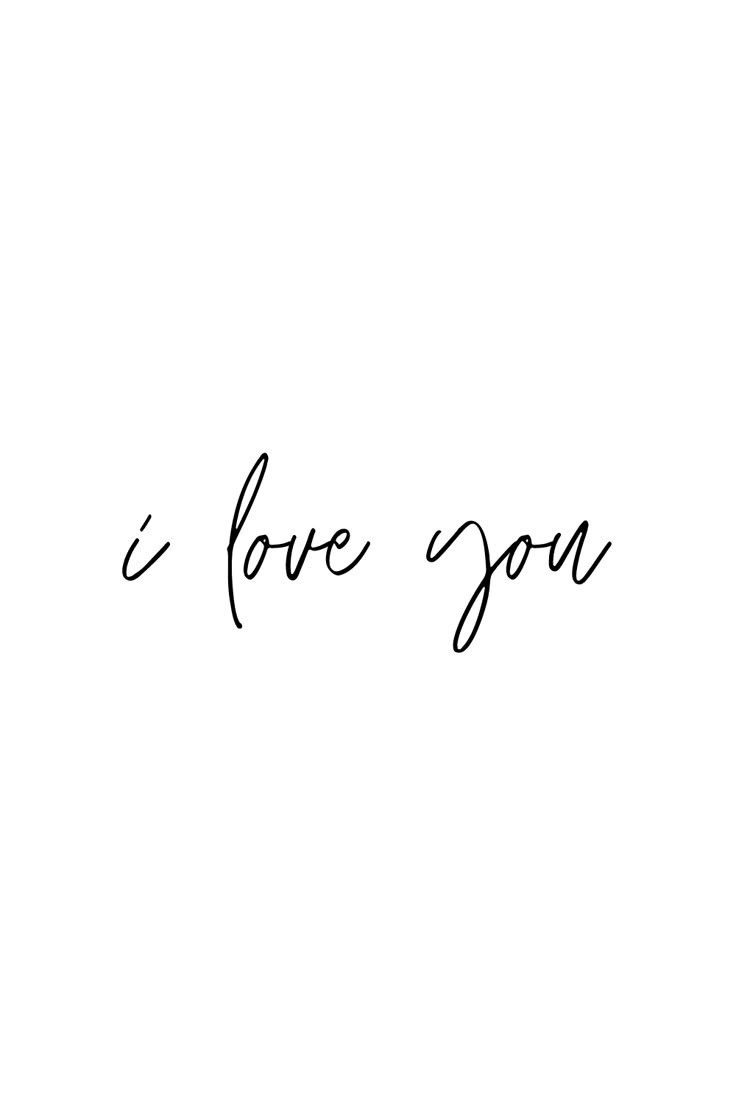 Handwritten I Love You Text