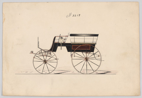 Vintage Horse Carriage Design Drawing