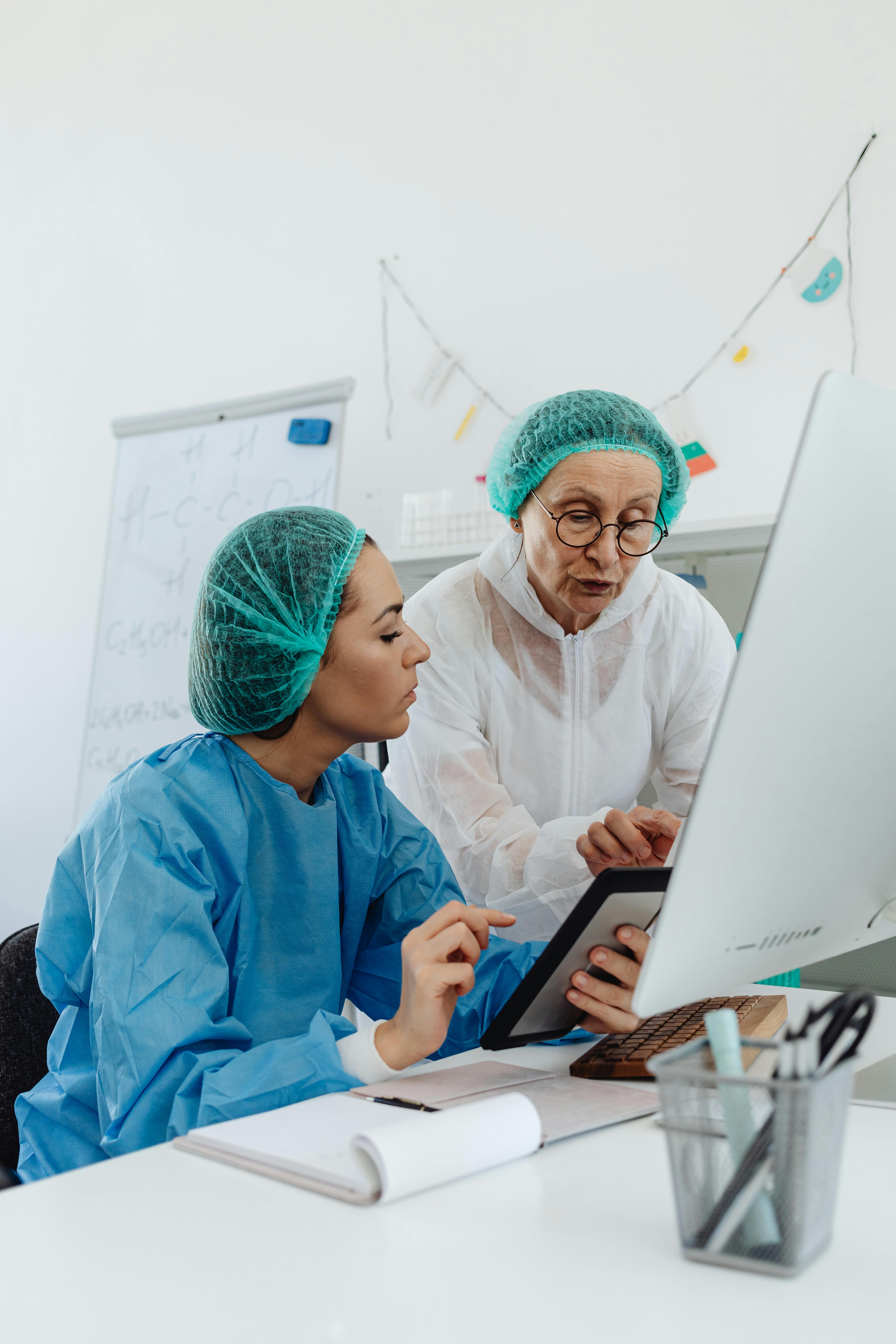 Two Medical Researchers Reviewing Data