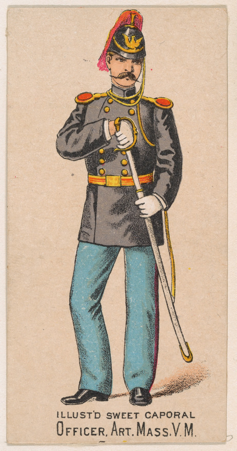 Massachusetts Militia Artillery Officer Trade Card