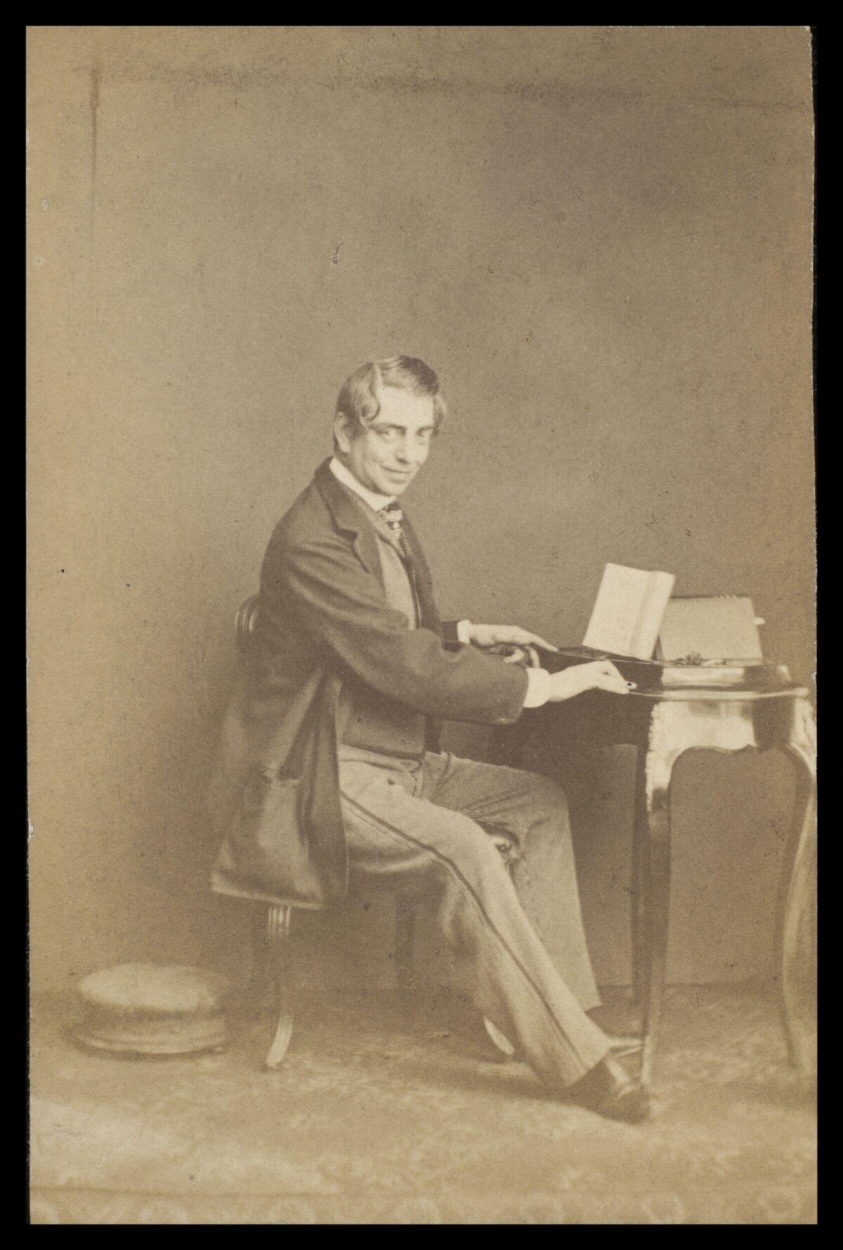 Vintage Portrait of Man at Piano