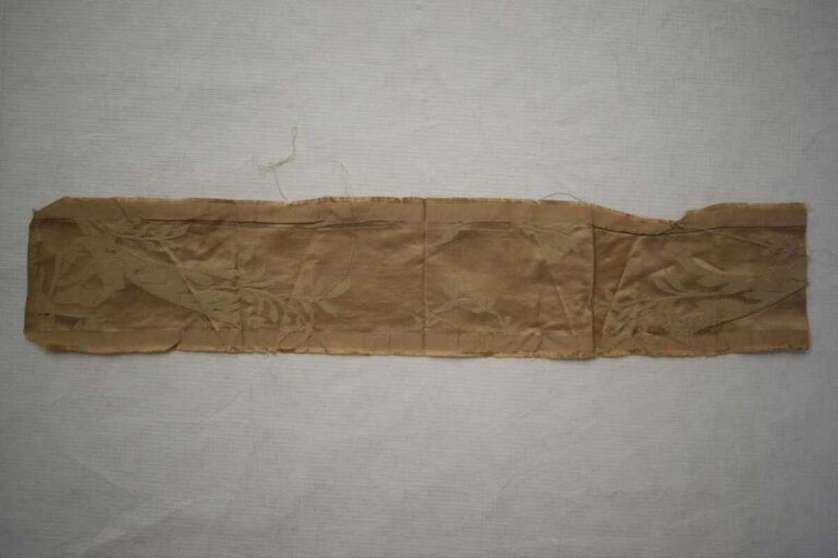 Yellowed Old Fabric Strip