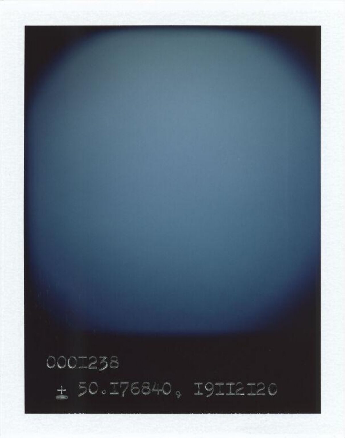 Blue Gradient Polaroid with Coordinates