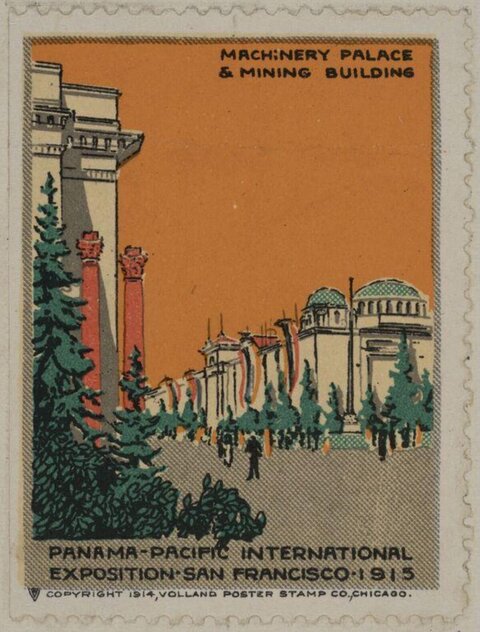 1915 Panama-Pacific Expo Machinery Palace Poster