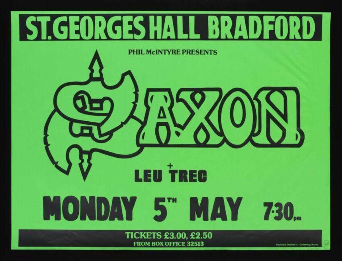 Vintage Saxon Bradford Concert Poster