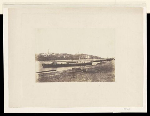 Vintage Riverside Boat Scene