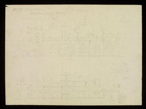 Toxt Hall Elevation Architectural Drawing