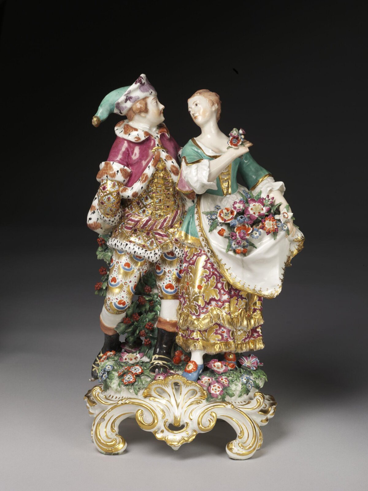 Porcelain Courting Couple Figurine