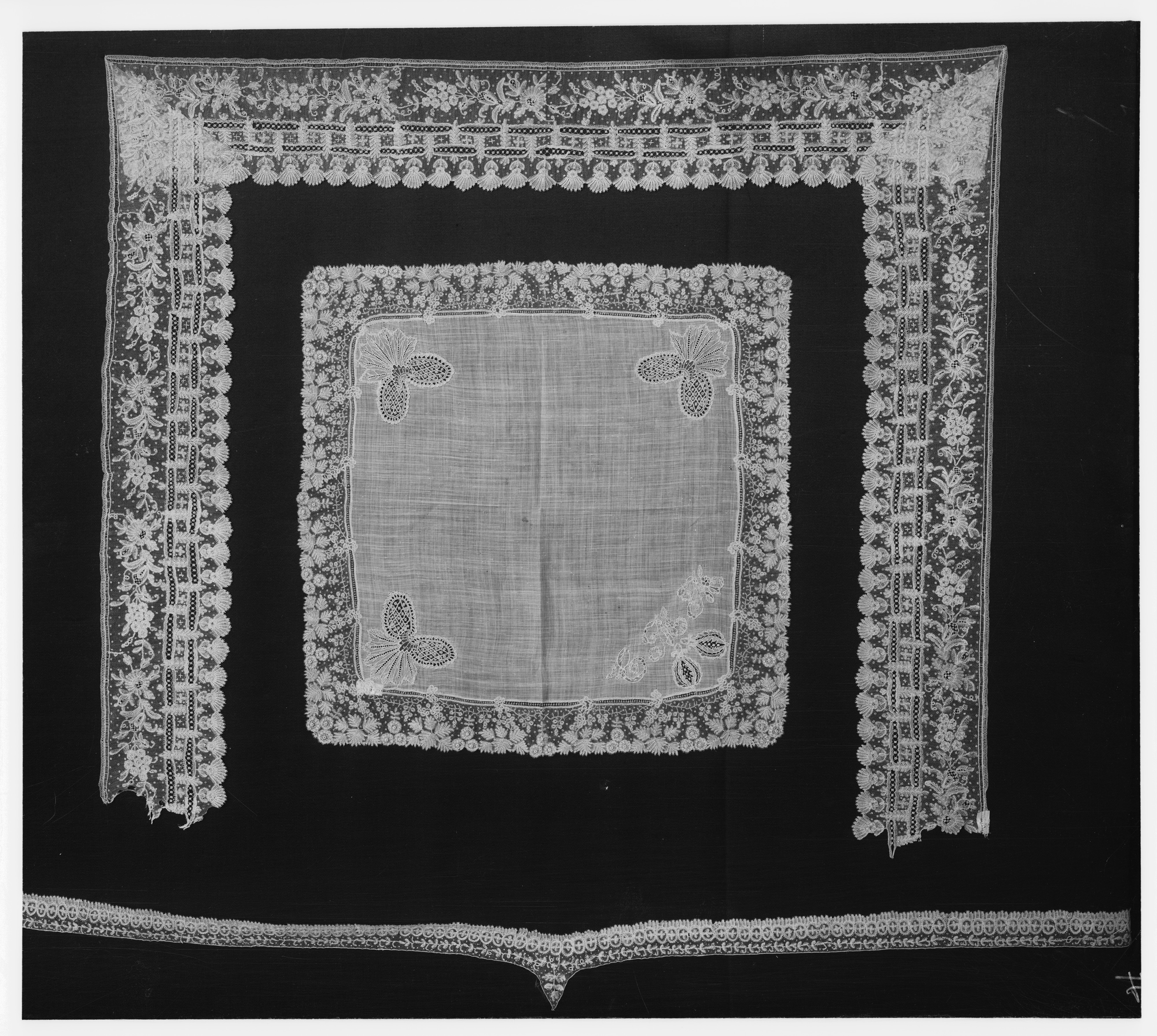 Antique Handcrafted Lace Textile Samples