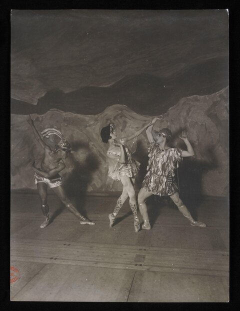 Three Ballet Dancers Stage Performance