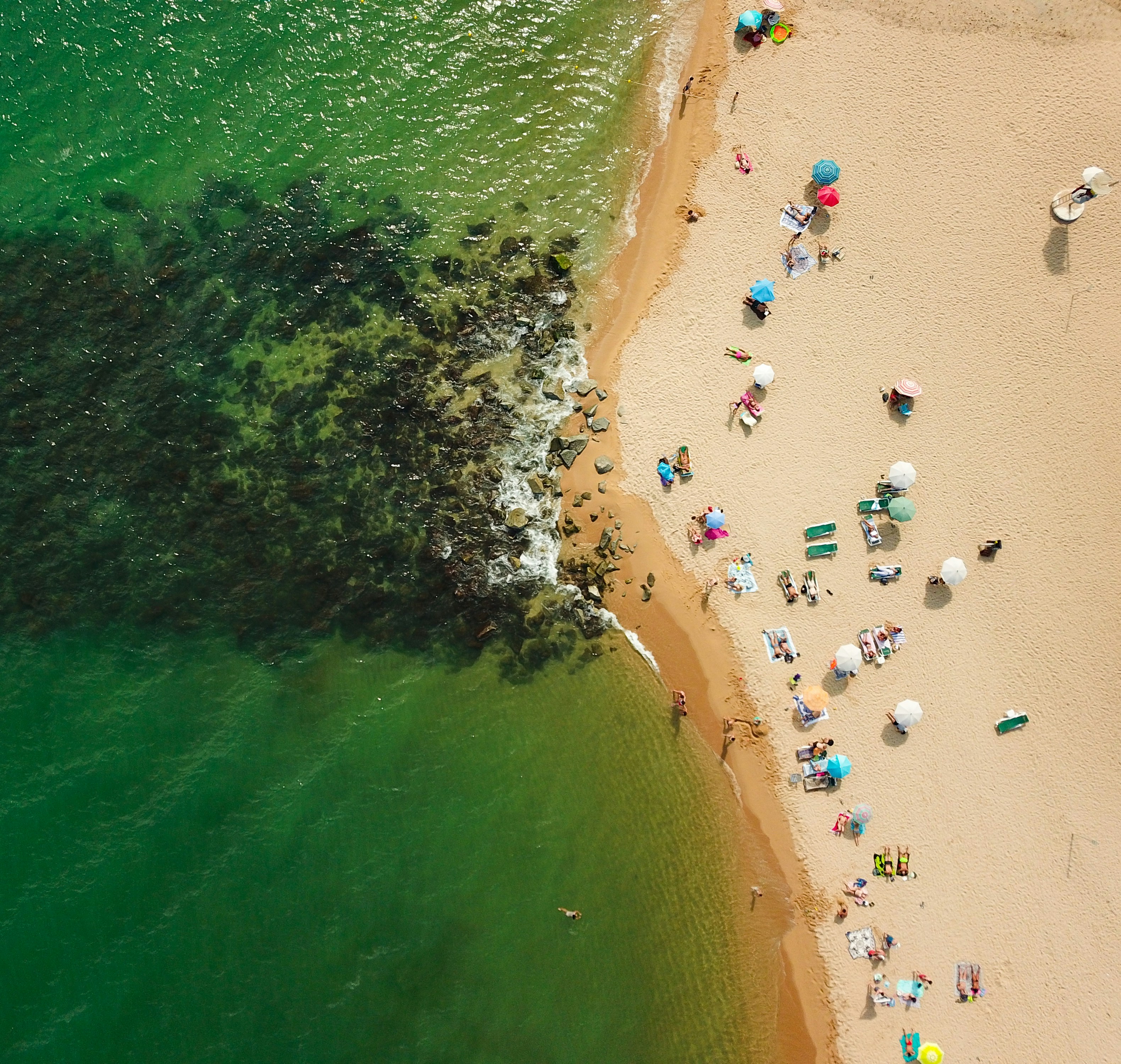 Aerial View of Summer Beach