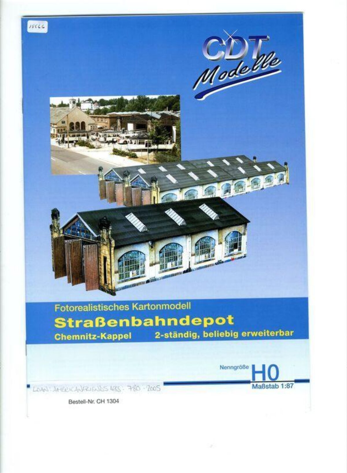Tram Depot Cardboard Model Kit Cover