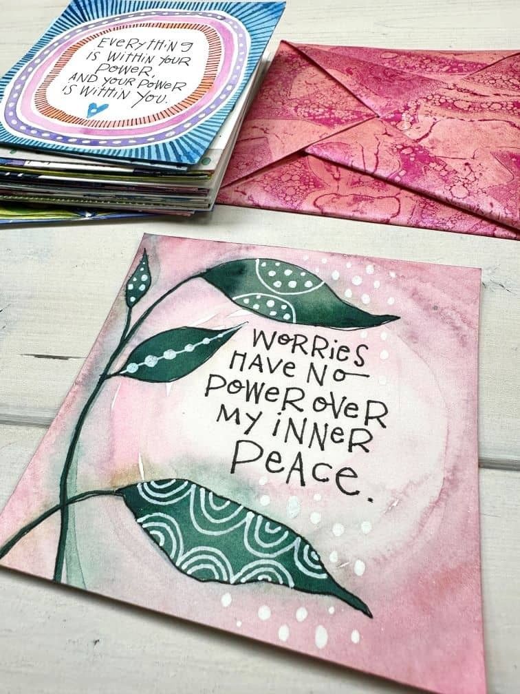Handmade Positive Affirmation Art Cards