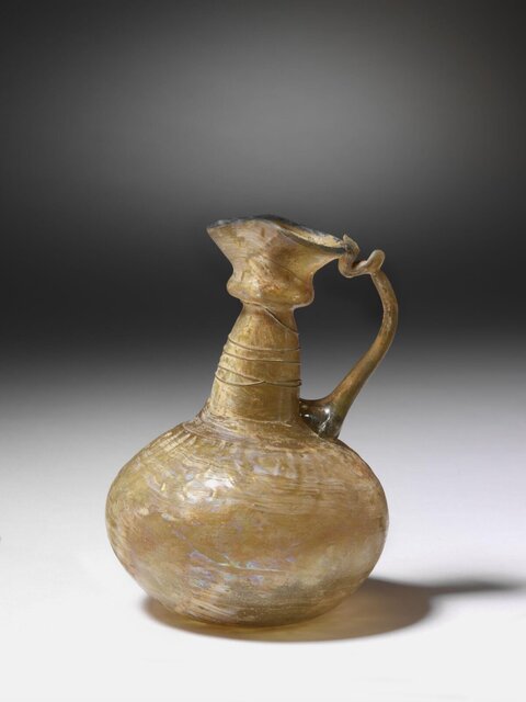 Ancient Iridescent Glass Ewer