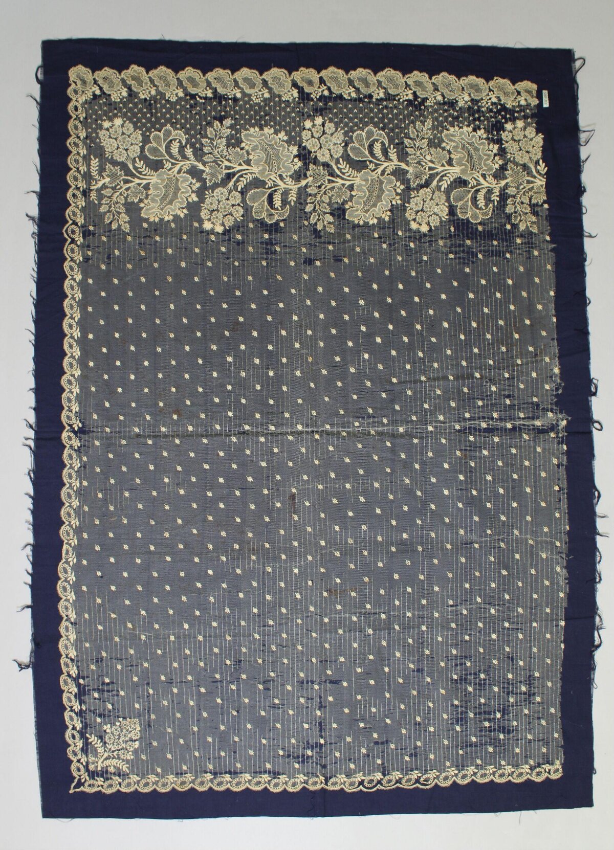 Antique Embroidered Lace Textile