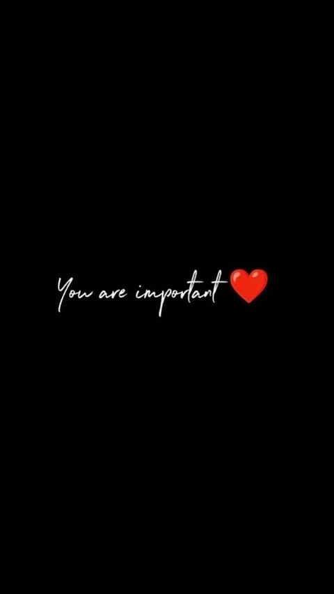 You Are Important Positive Message