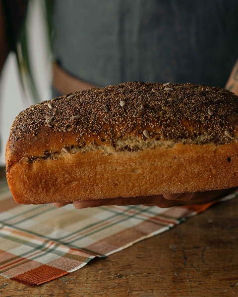 Fresh Baked Seeded Bread Loaf