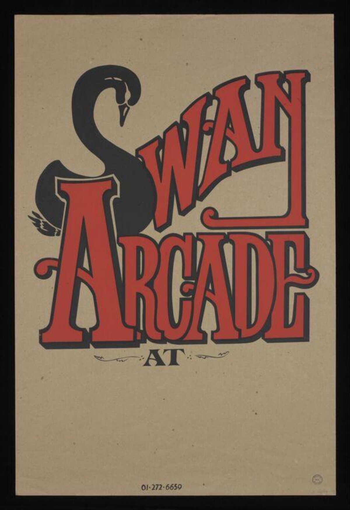 Vintage Swan Arcade Promotional Poster