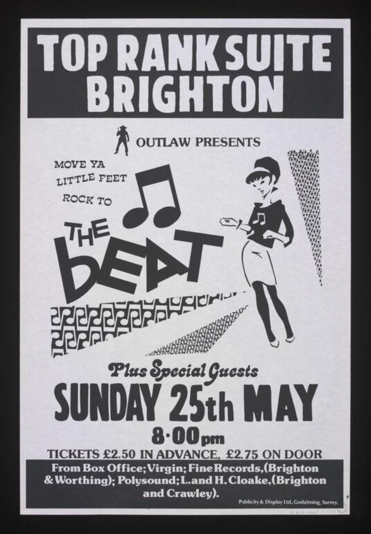The Beat Brighton Concert Poster