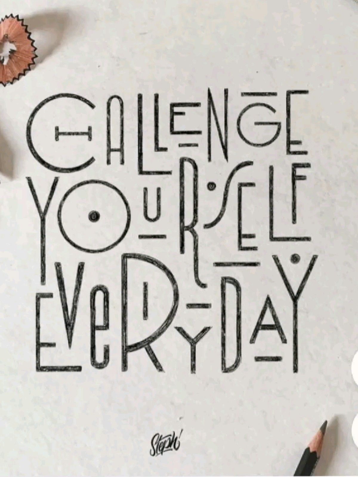 Challenge Yourself Everyday Hand Lettering