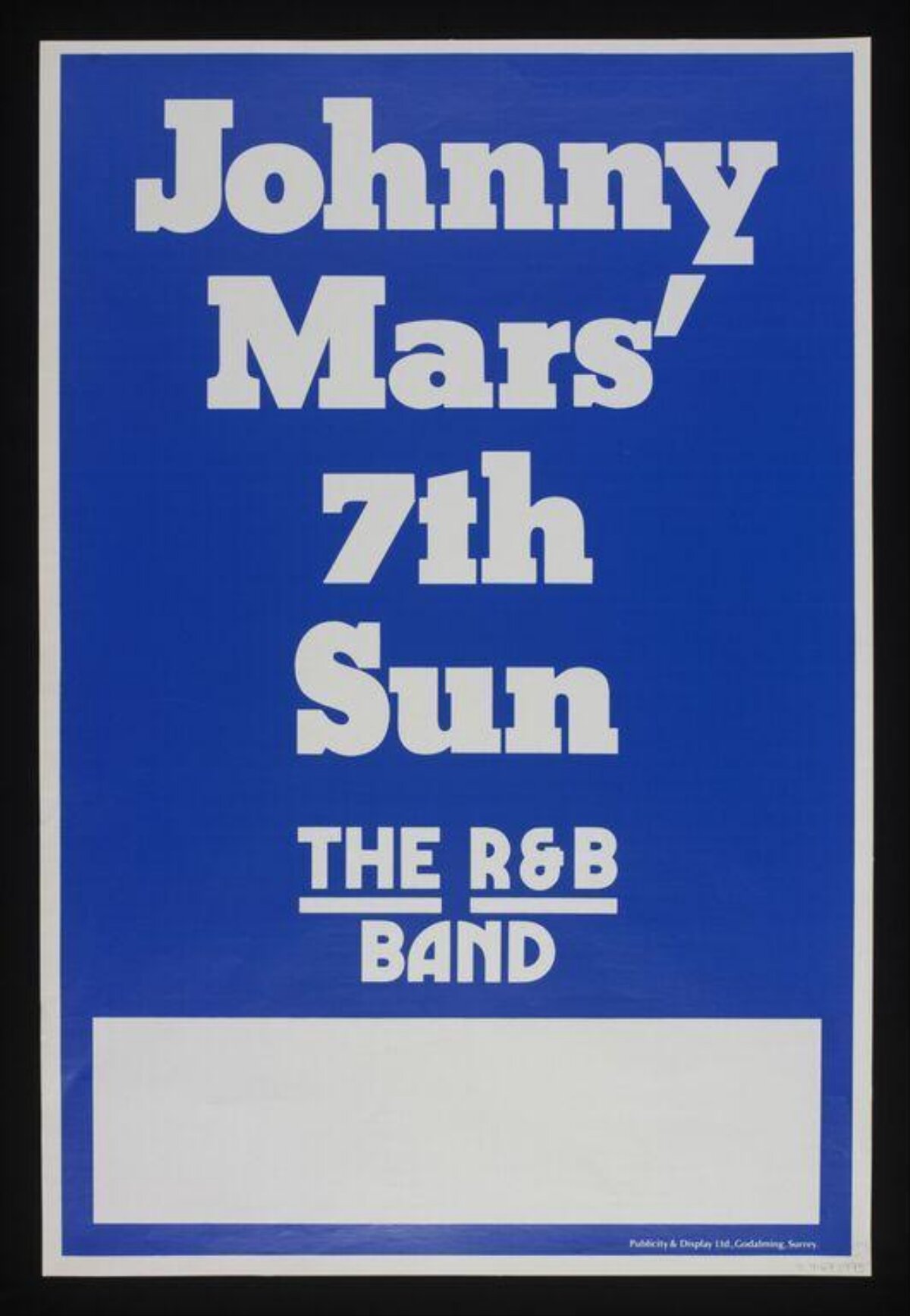 Johnny Mars R&B Band Concert Poster