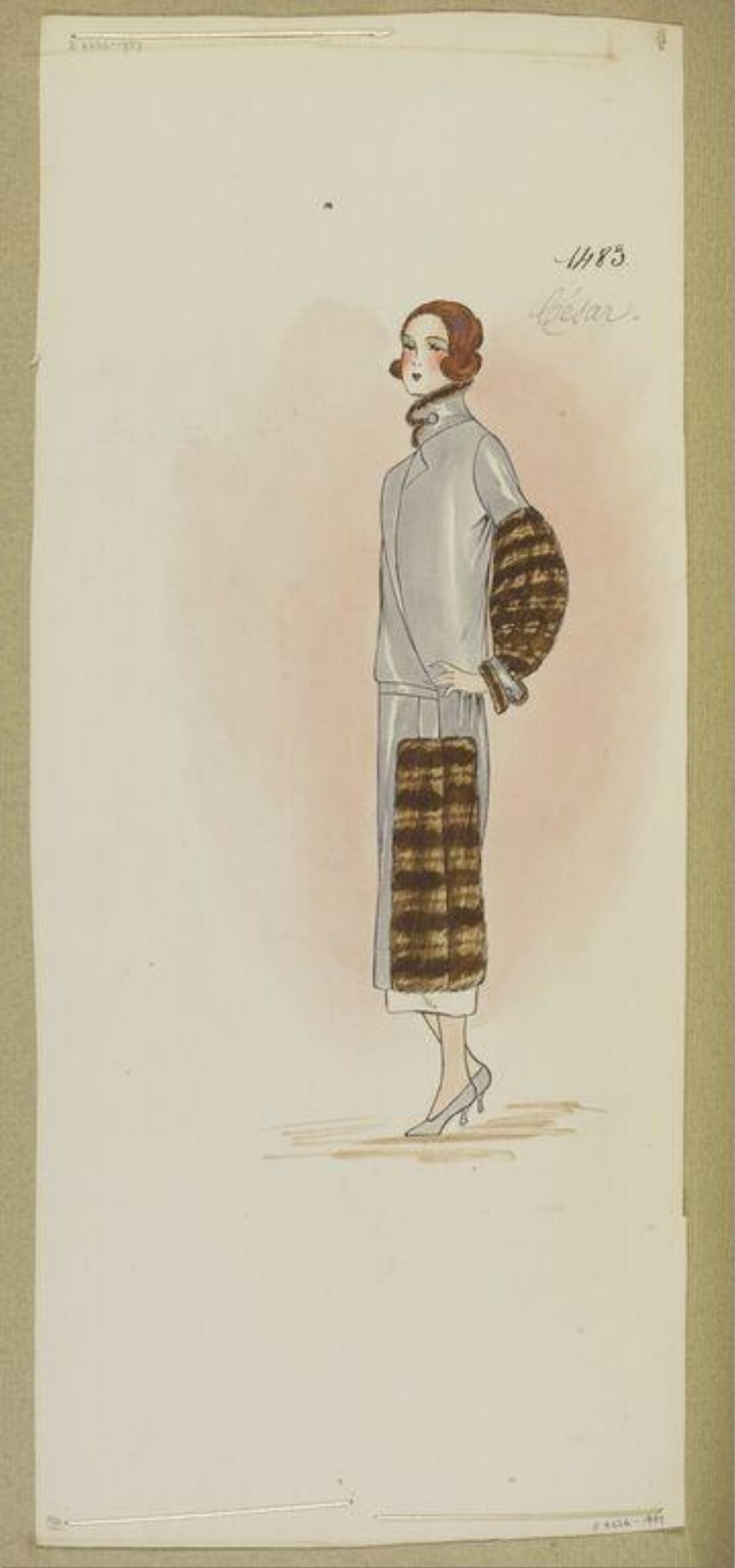 Vintage 1920s Women's Fashion Sketch