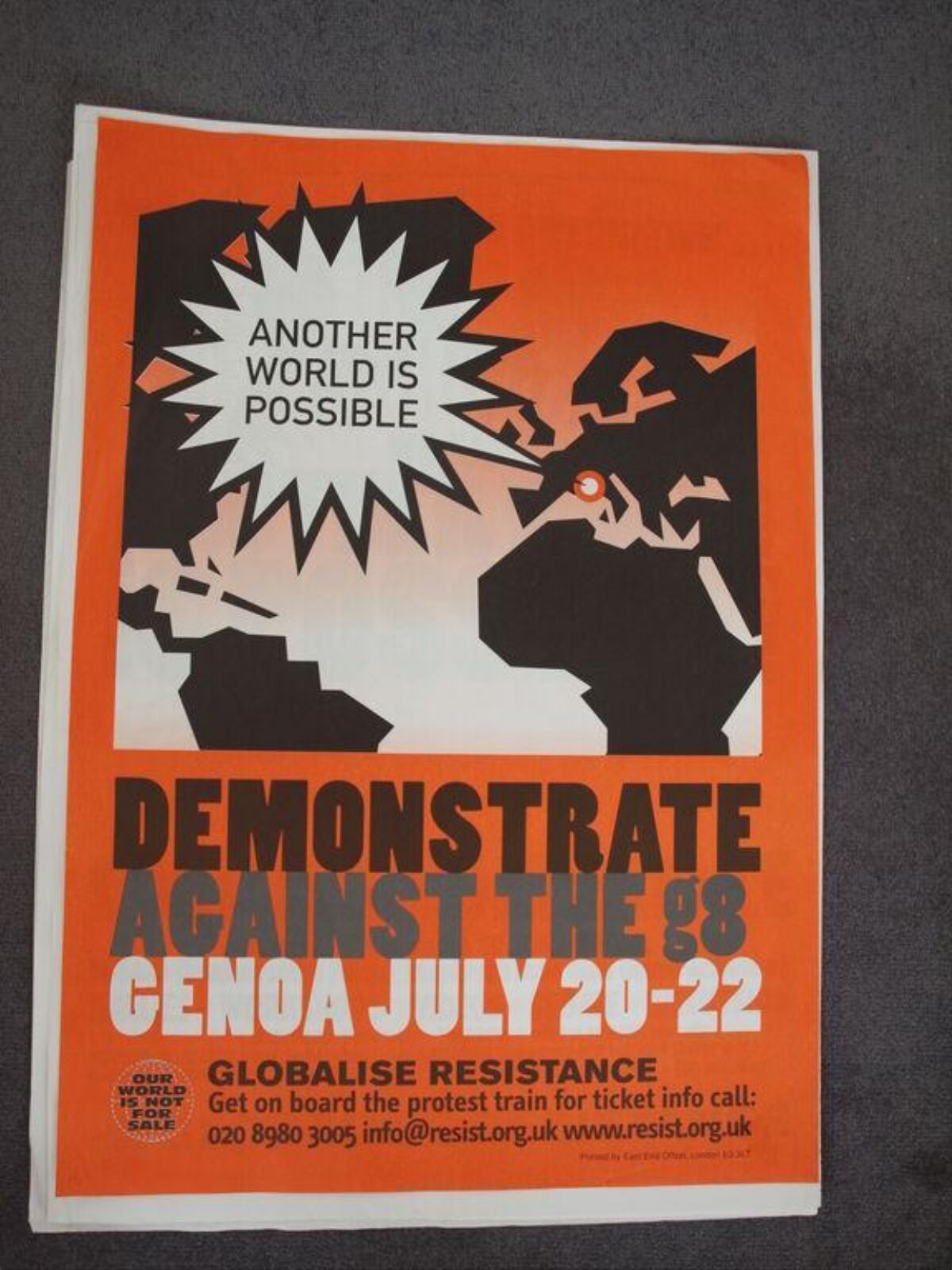 Anti-G8 Genoa Protest Poster