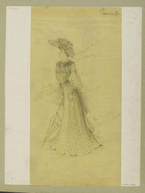 Victorian Women's Fashion Sketch