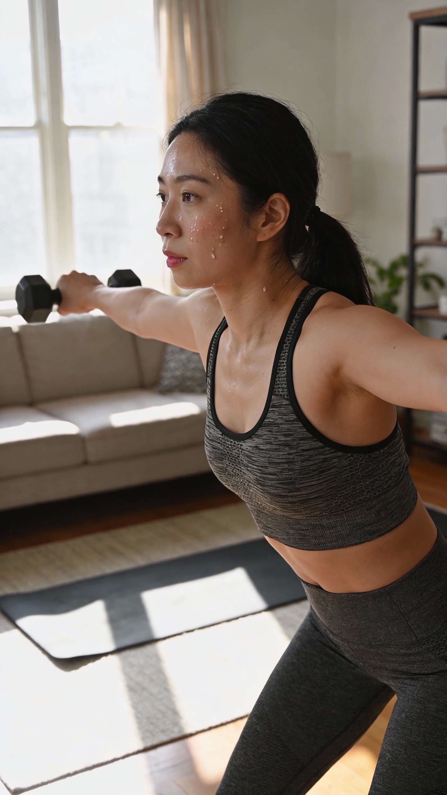Woman Doing Home Workout