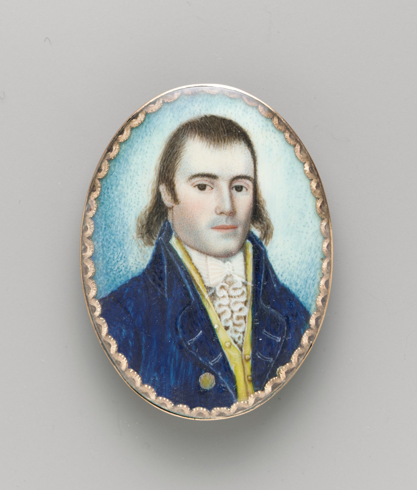 Oval Miniature Portrait of a Gentleman