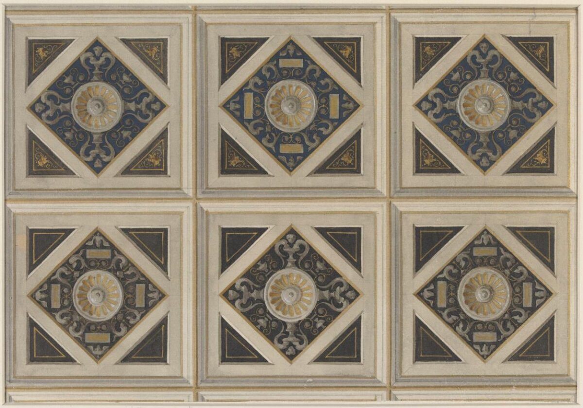 Ornate Classical Coffered Ceiling Design