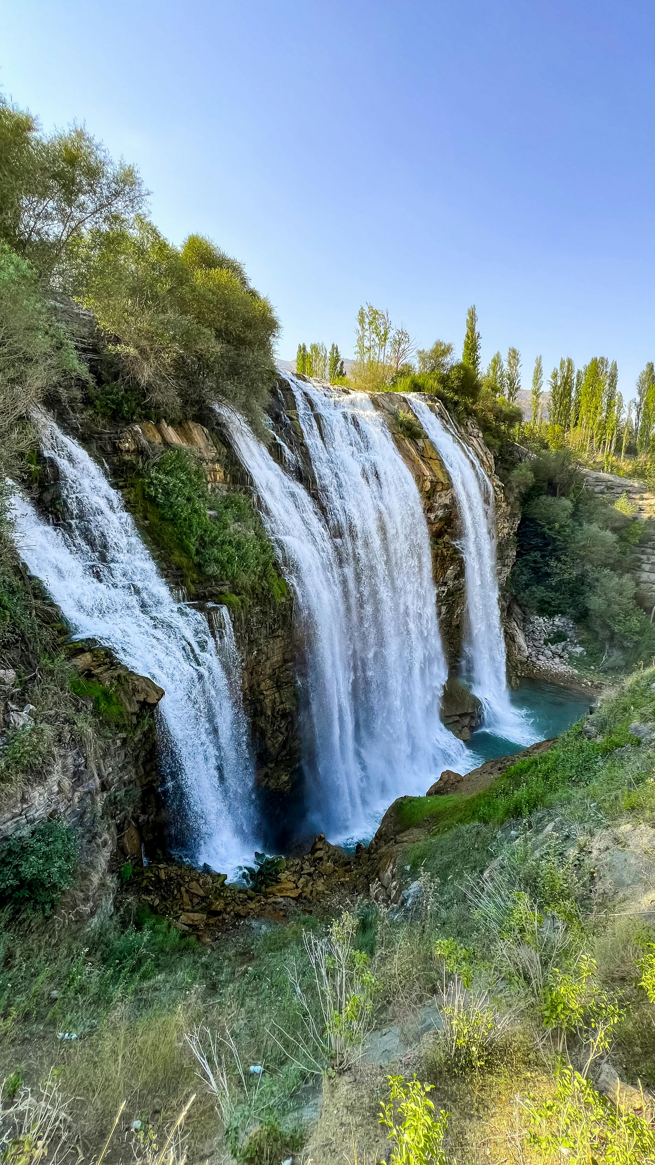 Multi-cascade Mountain Waterfall