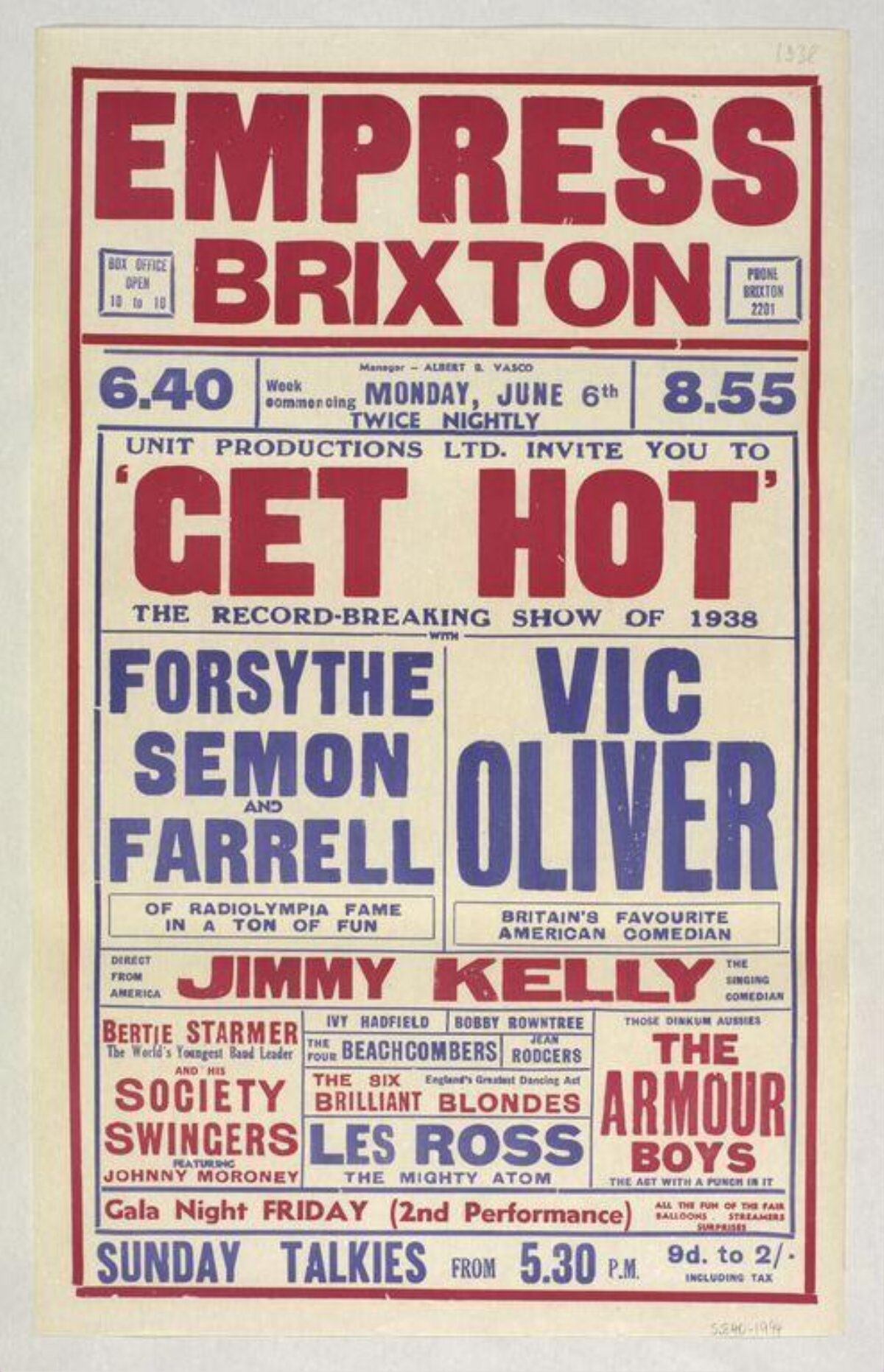 Get Hot Show Poster at Empress Brixton