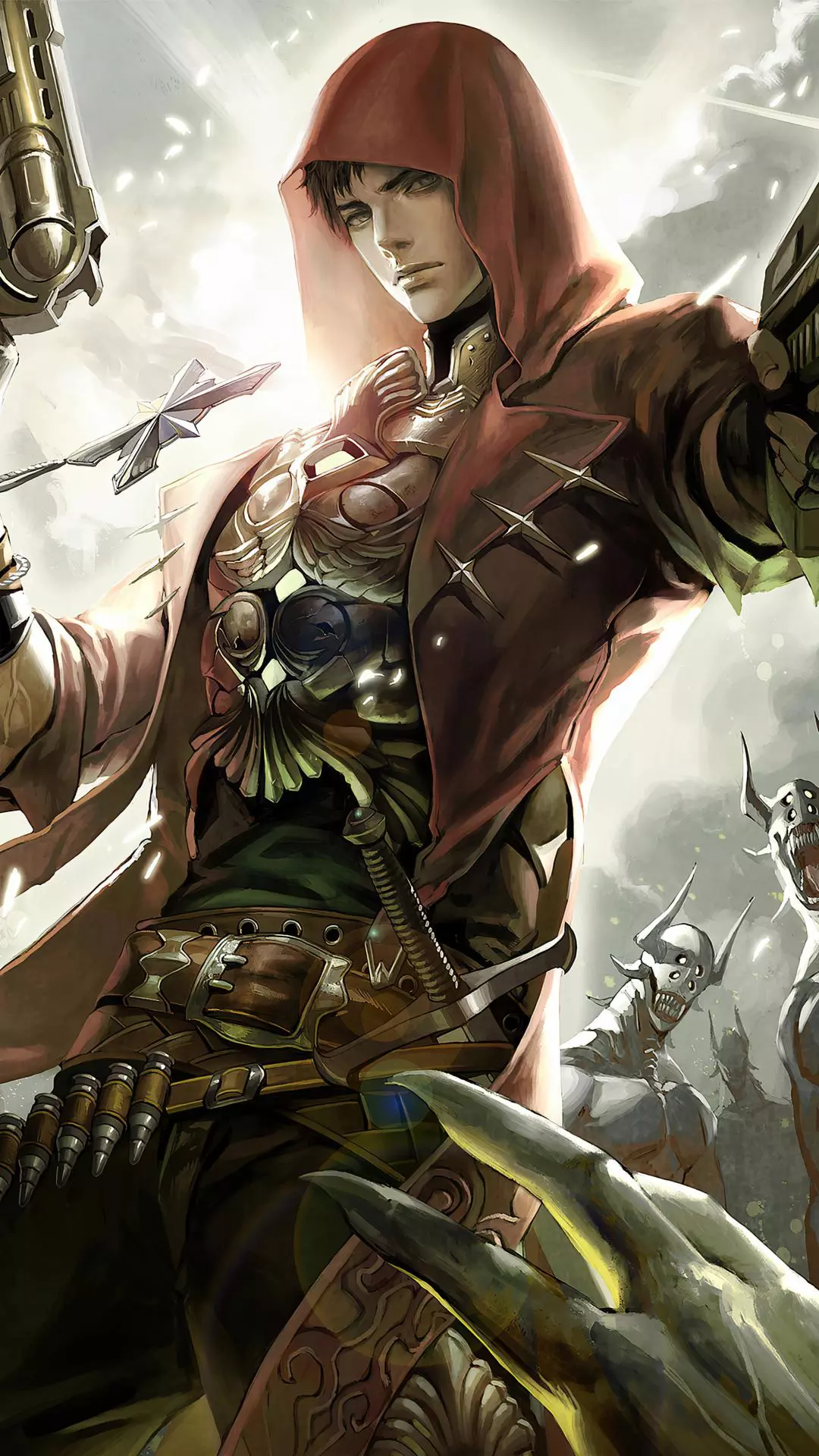 Hooded Hunter Facing Monsters