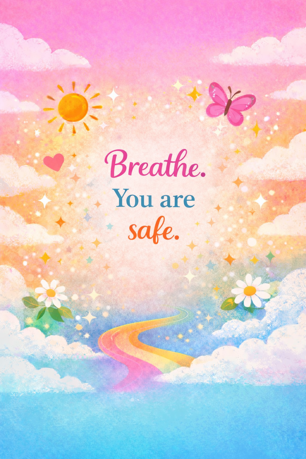Breathe You Are Safe Motivational Art