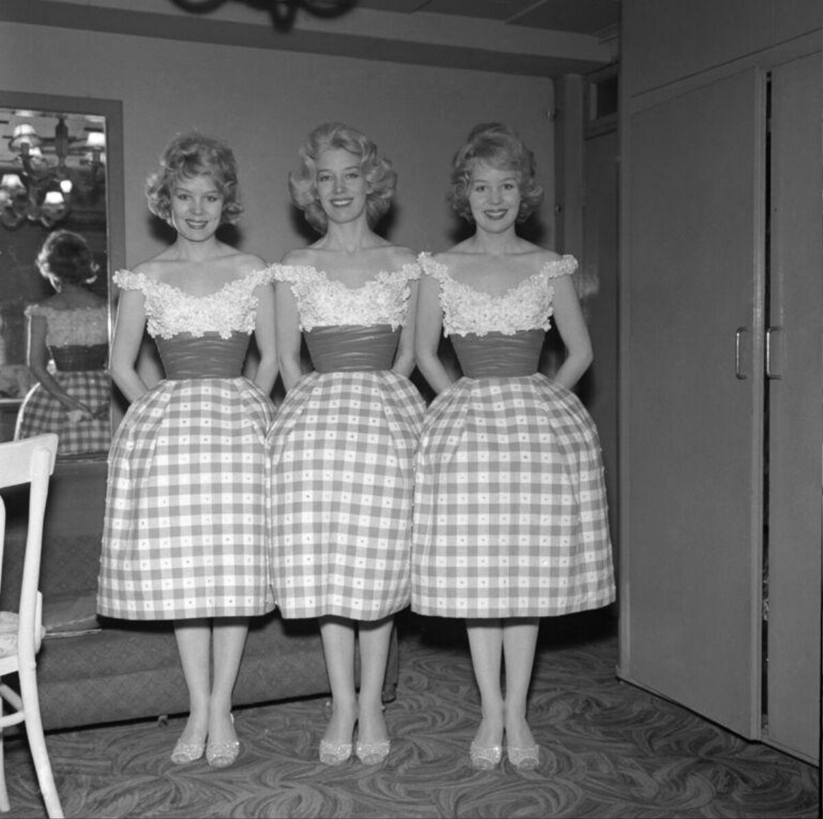 Three Women in Matching Dresses