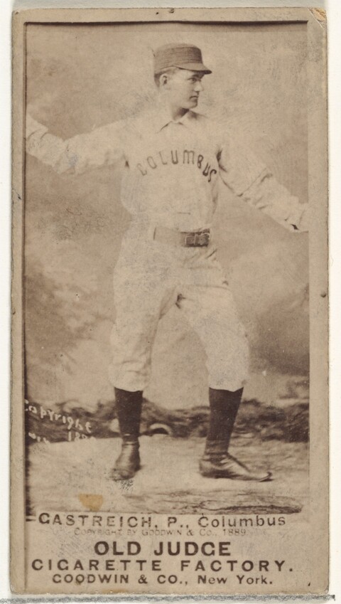 1889 Old Judge Baseball Cigarette Card