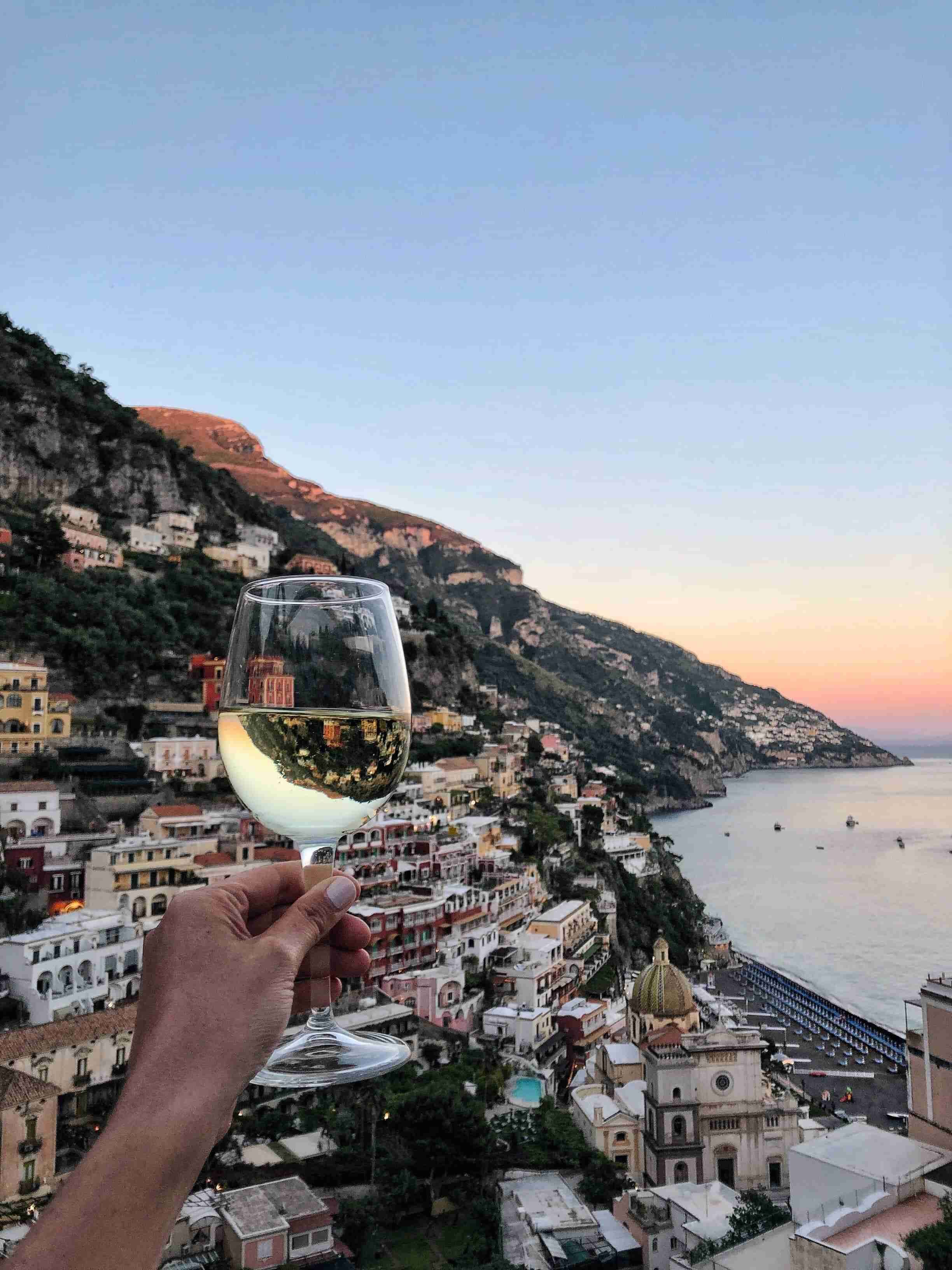 Positano Coastal View At Sunset