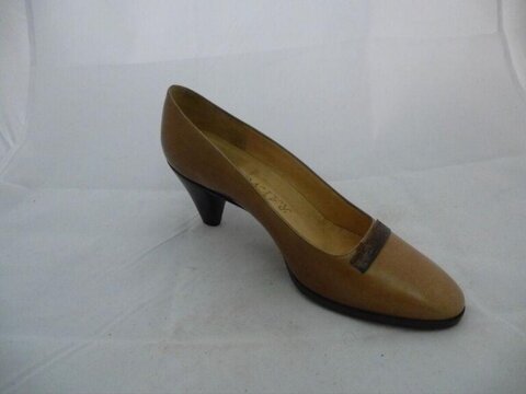 Tan Leather Women's High Heel Pump