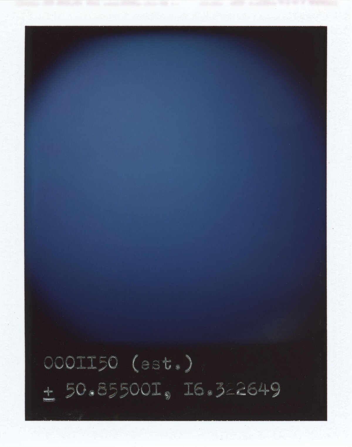 Polaroid with Handwritten Coordinates