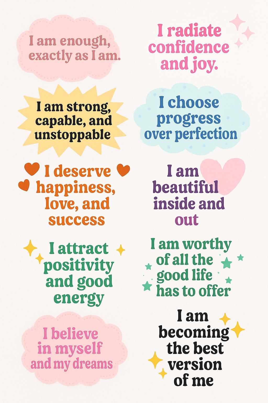 Positive Self Affirmations Collection