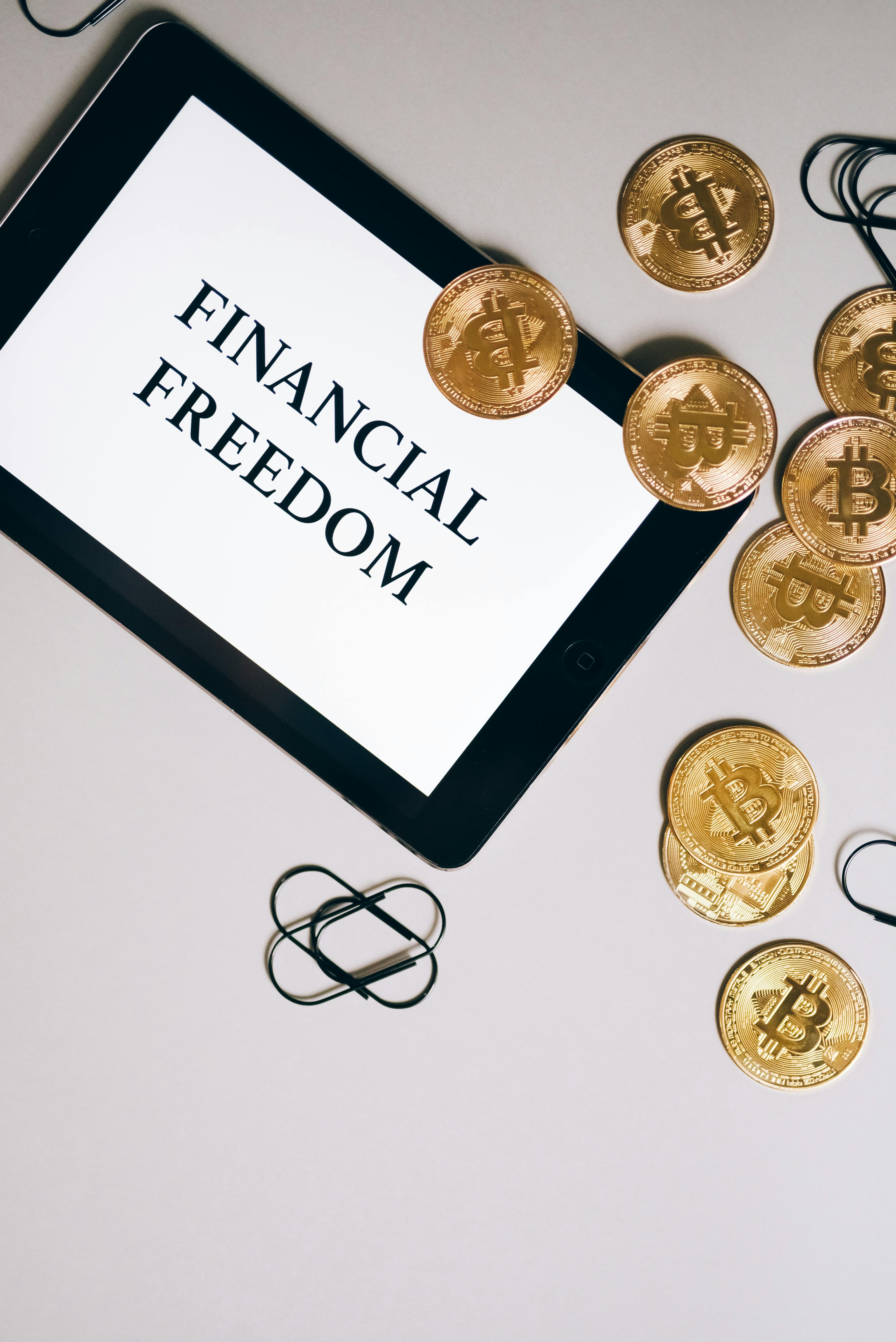 Financial Freedom Bitcoin Concept