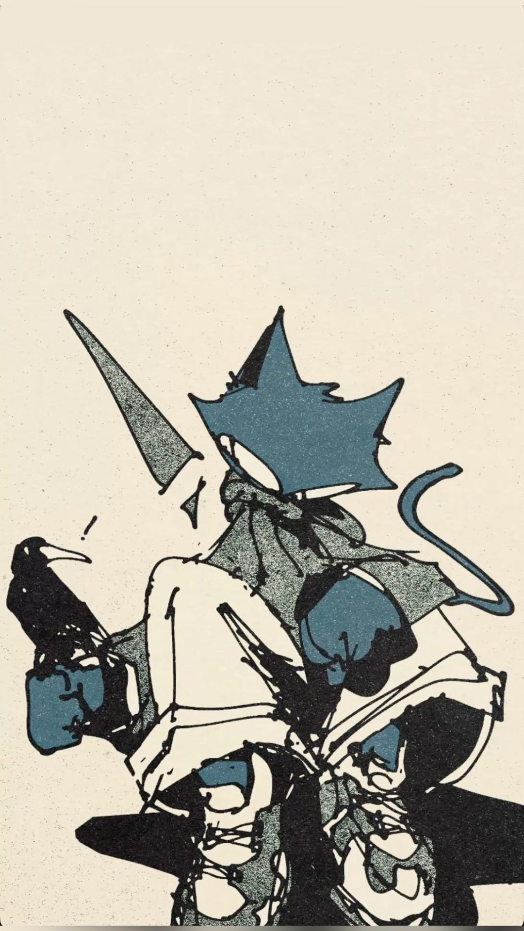 Stylized Crow Samurai Illustration — Images