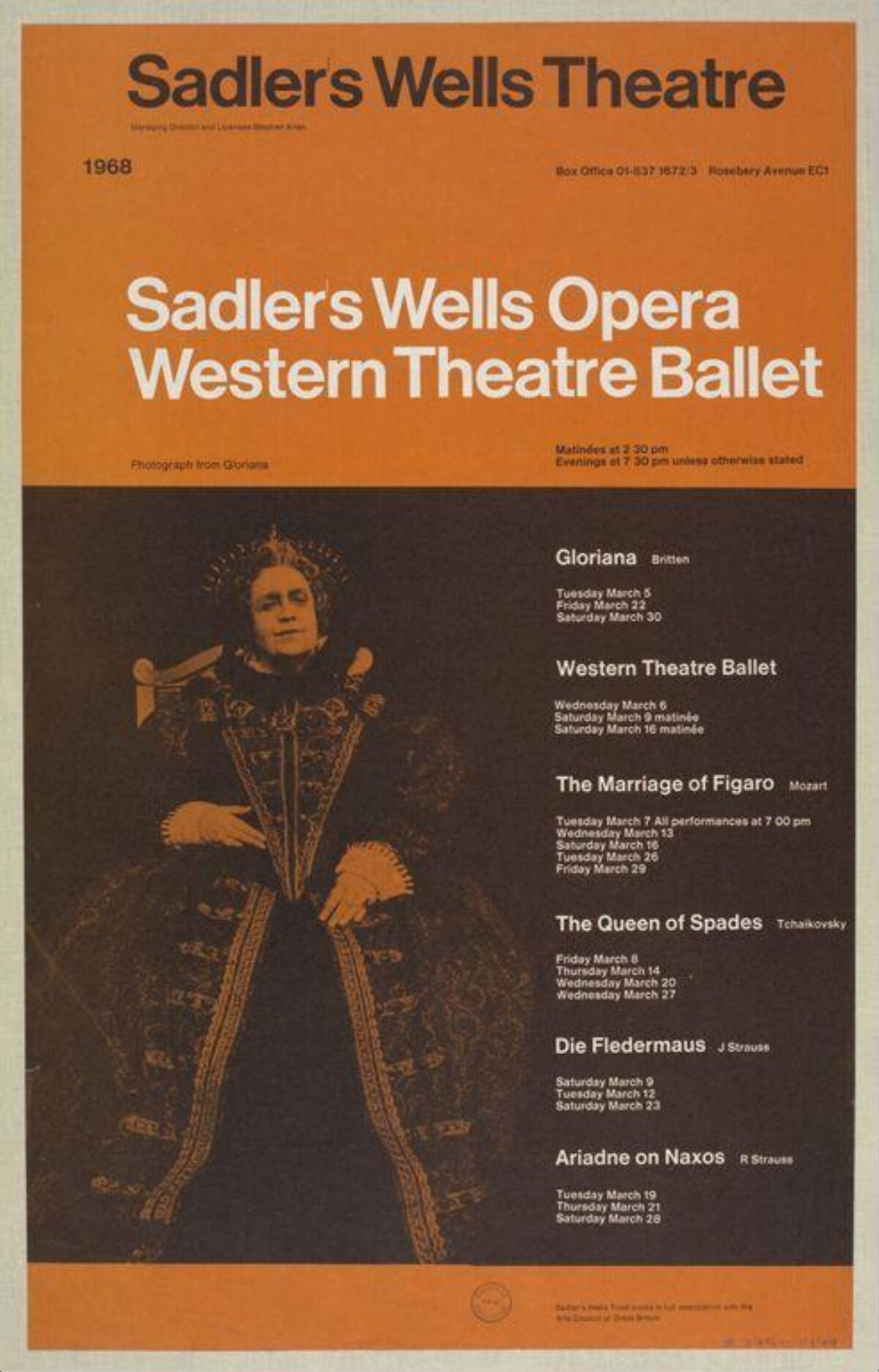 1968 Sadler's Wells Theatre Poster