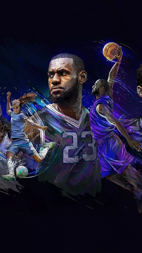 LeBron James Sports Art Illustration