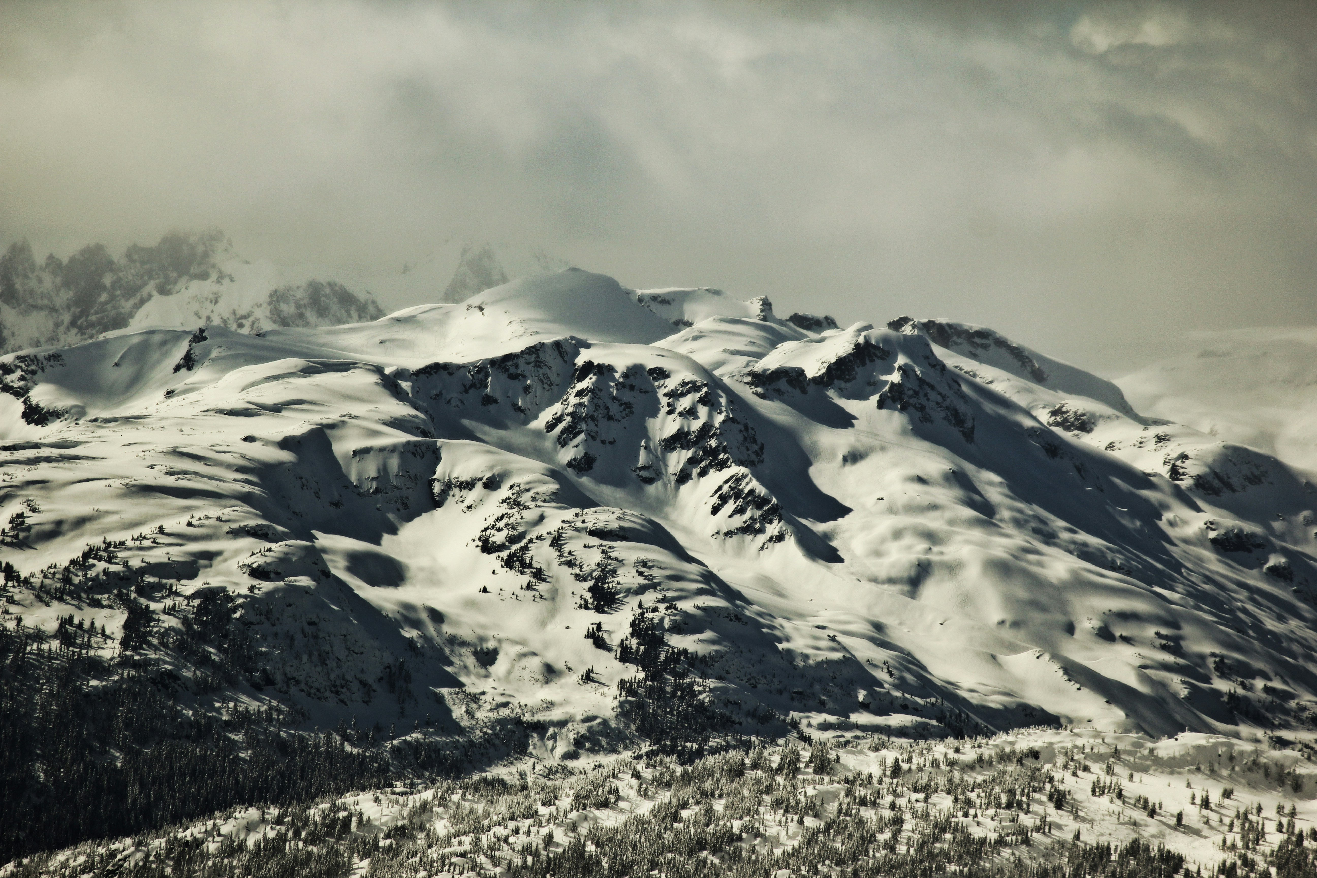 Snow-covered Mountain Range