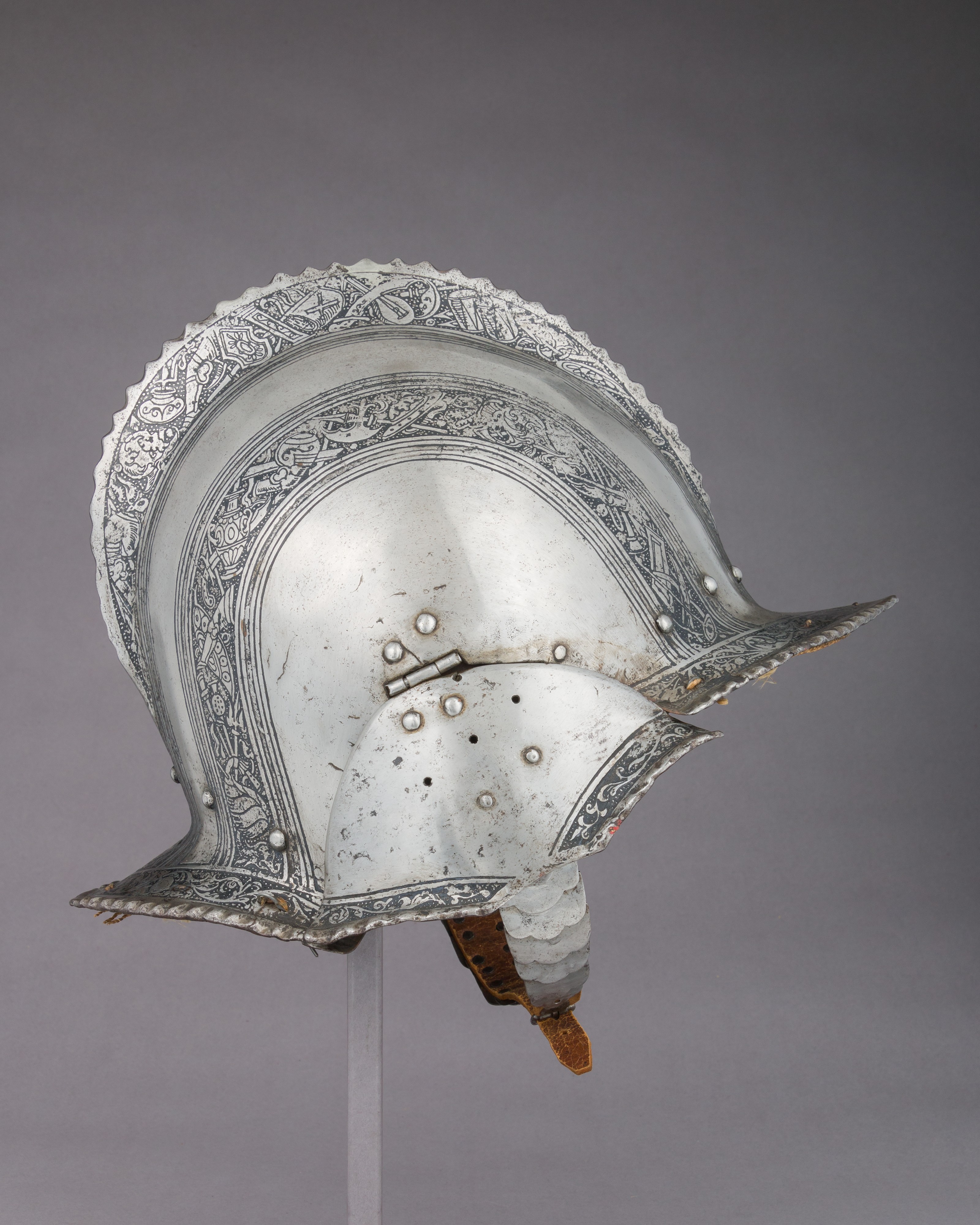 Engraved Medieval Combat Helmet