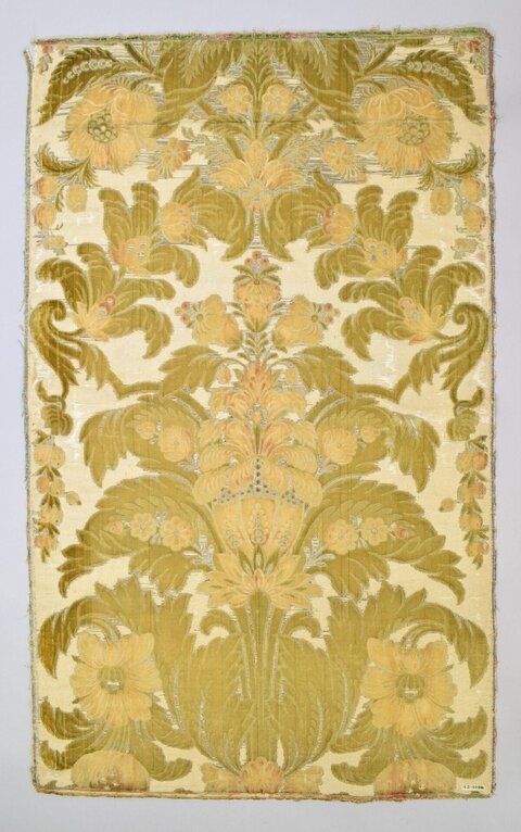 Antique Floral Pattern Woven Textile